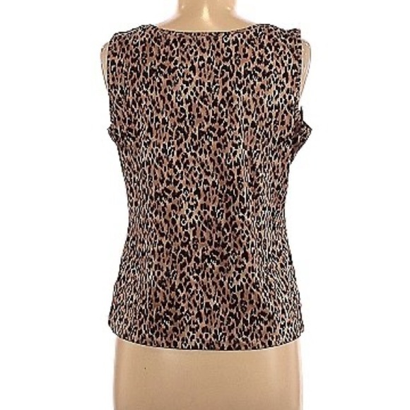 212 COLLECTION Animal Print Tank Top, Women’s M, Black Tan Ivory - Picture 2 of 5